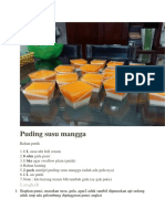 Puding Susu Mangga