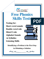 Free Phonics Skills Test by Phonics Advantage