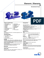 Pozioma Pompa Z Korpusem Spiralnym KSB Etanorm Etanorm-R PDF