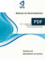 Análise de Investimentos - Técnicas