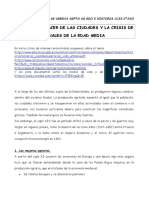 5 El Renacer de Las Ciudades y La Crisis de Finales de La Edad Media