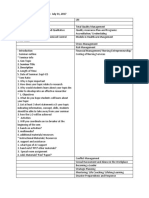 Possible Topics For Seminar