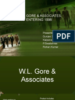 W.L. Gore & Associates, Inc: Entering 1998: Presented By: Gunjan Sharma Kalpana Devnani P.Swatishree Rohan Kumar