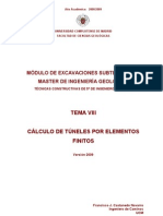 Tema VIII Calculo Tuneles Elementos Finitos V 2009