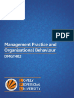 Dmgt402 Management Practices and Organizational Behaviour