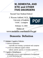 Delirium, Dementia, and Amnestic and Other Cognitive Disorders