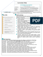 Key Skills Profile Summary: Curriculum Vitae