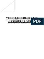 Verbele Neregulate Irregular Verbs Pentru Liceu Dupa Forma