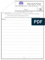 Examen Final 2015 Analyse Numerique