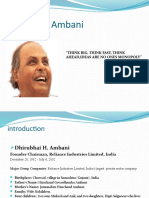 Dhirubhai Ambani: "Think Big, Think Fast, Think Ahead, Ideas Are No Ones Monopoly"