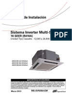 MS-SVN36A-EM Manual Instalacion Cassette Multi Split Inverter Trane