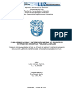 Clima Organizacional y Satisfacción Laboral Del Docente PDF