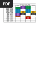 2nd Semester Schedule