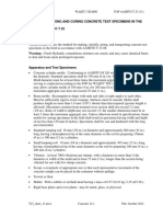 Method of Making and Curing Concrete Test Specimens in The Field Fop For Aashto T 23