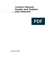 Instruction Manual: UK Smoke and Sulphur Dioxide Network: August 1999