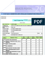 Iii B.Tech Ii Semester (R07) Regular Examinations Results: Marks Memo