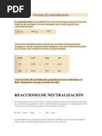 Proceso de Neutralización