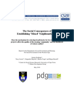 The Social Consequences of Establishing Mixed' Neighbourhoods