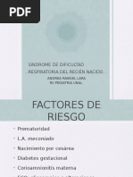 Dificultad Respiratoria Del Recien Nacido