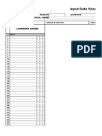 Input Data Sheet For E-Class Record: Region Division School Name