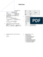 Initial Test: Present Continuous in The Sentences. (10 Points)