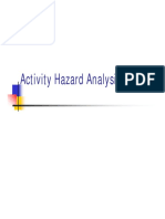 Activity Hazard Analysis