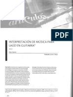 Interpretacion de Musica para Laud en Guitarra