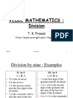 Vedic Mathematics: Division: T. K. Prasad