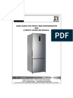 User Guide For Frost Free Refrigerator AND E-Waste Guideline Manual