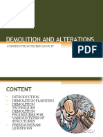 Demolition and Alterations: Construction Technology Iv