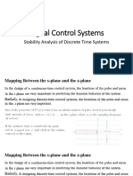 Digital Control Systems: Stability Analysis of Discrete Time Systems