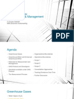 GHG Emissions: Measurement & Management: C Charles Sabbithi MBA (Business Sustainability)