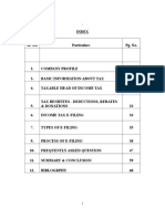 Project On e Filing Income Tax Return Online