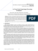 Determination of Yarn Twist Using Image Processing Techniques