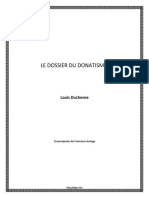 Duchesne - Le Dossier Du Donatisme