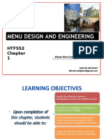 Menu Design and Engineering