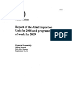 Report of The Joint Inspection Unit For 2008 and Programme of Work For 2009