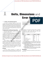 Units Dimensions and Error Analysis