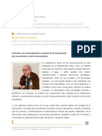 Garcia Canclini. Contextos de La Investigación