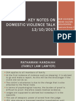 Key Notes On Domestic Violence Talk