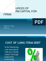 Basic Sources of Long-Term Capital For Firms: Glaiza V. Dulay BSA-3A