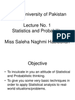 Statistics and Probability - STA301 Power Point Slides Lecture 01