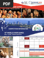 10 World Choir Games: Competition Information