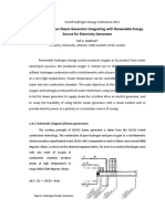 Hydrogen Oxygen Steam Generator Integrating With Renewable Energy Source For Electricity Generator