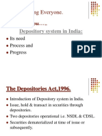 Depository System in India Needs and Progress