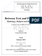 Between Text and Practice - Mythology, Religion and Research