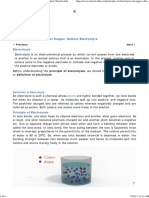 Principle of Electrolysis of Copper Sulfate Electrolyte