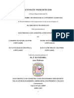 Automatic Weed Detector: A Project Report Submitted To