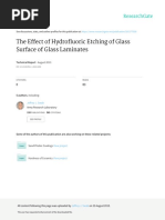 The Effect of Hydrofluoric Etching of Glass Surface of Glass Laminates