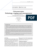 Osteosarcoma: Pathology, Staging and Management: Eview Rticle